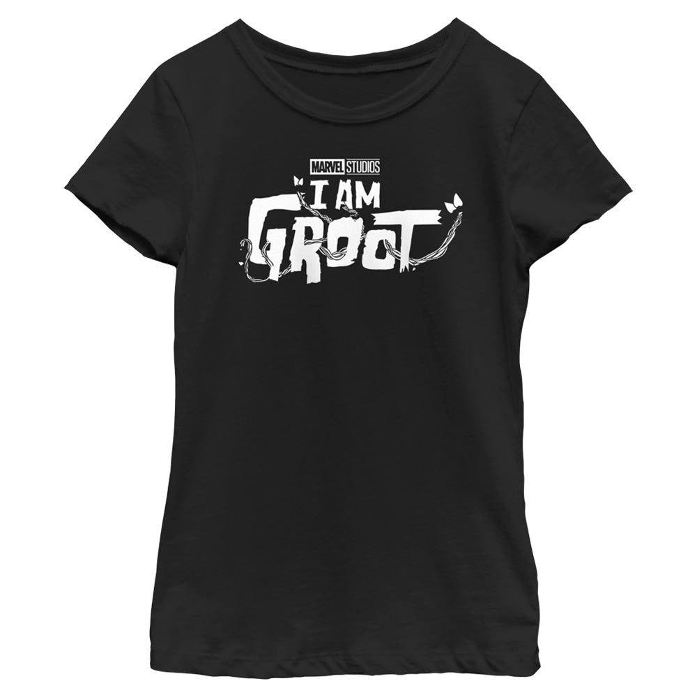Marvel Groot White Logo Girls Kids T Shirt