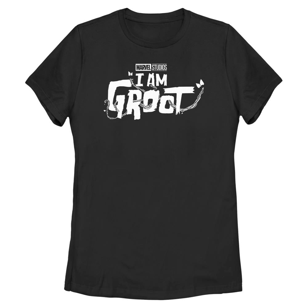 Marvel Groot White Logo Womens T Shirt