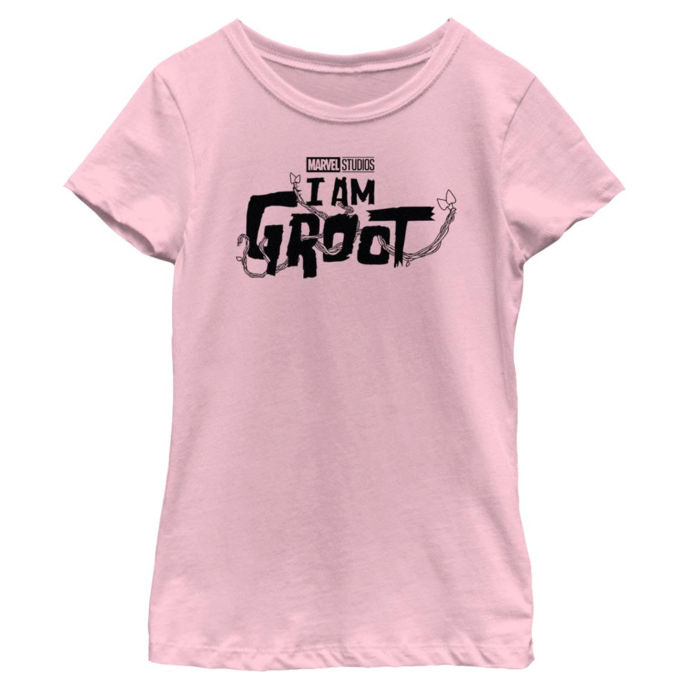 Marvel Groot Black Logo Girls Kids T Shirt