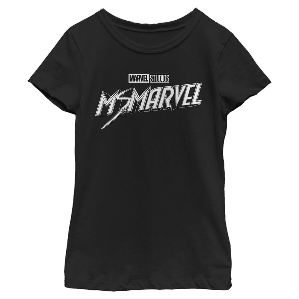 Marvel Black and White Girls Kids T Shirt