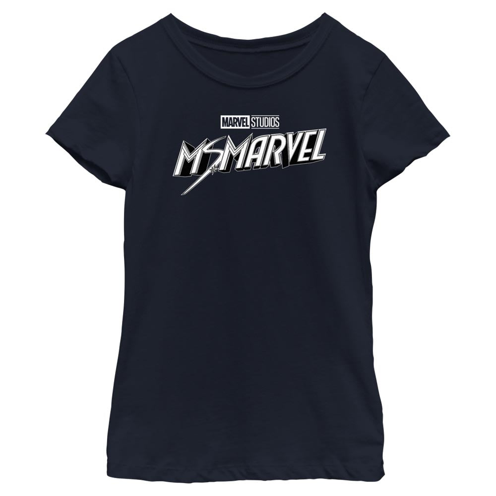 Marvel Black and White Girls Kids T Shirt