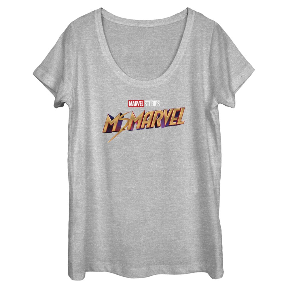 Marvel Classic Logo Scoop Neck Womens T Shirt