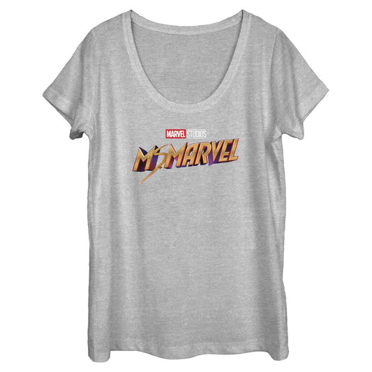 Marvel Classic Logo Scoop Neck Womens T Shirt