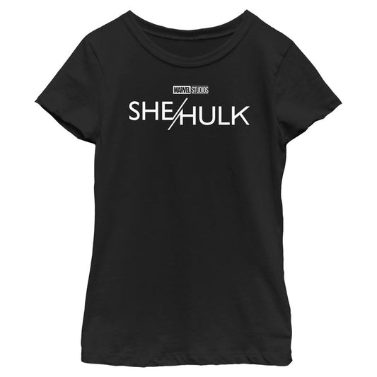 Marvel She Hulk White Logo Girls Kids T Shirt