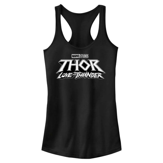 Marvel Black Logo Juniors Tank Top Shirt