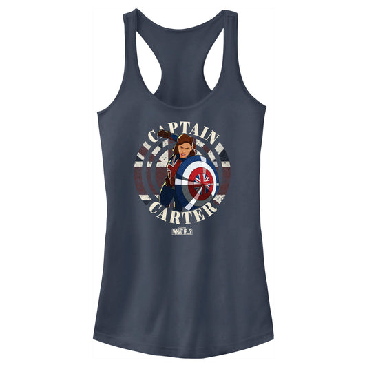 Marvel Carter Stamp Womens Junior's Tank Top Shirt