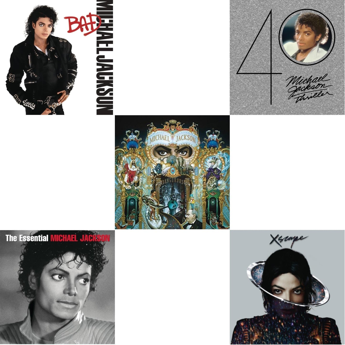 Michael Jackson - Bad & Thriller (40Th Anniversary/2CD) & Essential Michael Jackson & Xscape & Dangerous