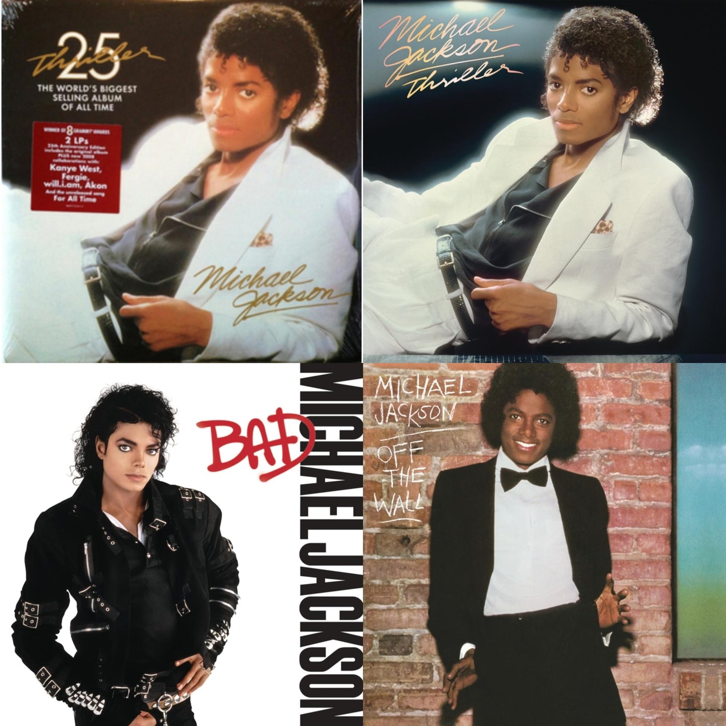 Thriller (25Th Anniversary Edition/2LP/180G/Gatefold) & Thriller (140G/Gatefold) & Bad (140G/Gatefold) & Off The Wall (140G/Gatefold)