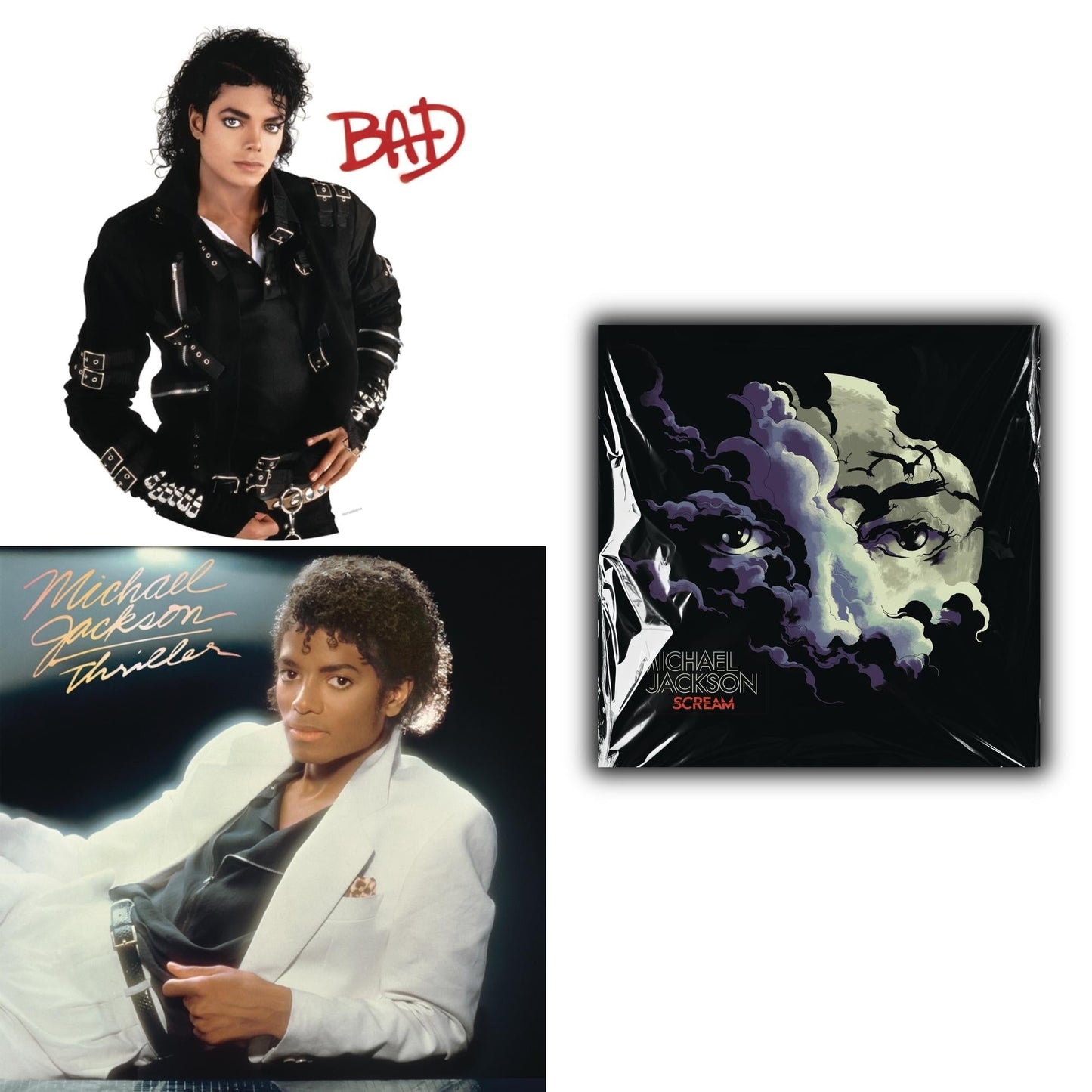 Michael Jackson - Bad (Picture Disc) & Thriller (140G/Gatefold) & Michael Jackson - Scream (2LP) (New LP Vinyl)