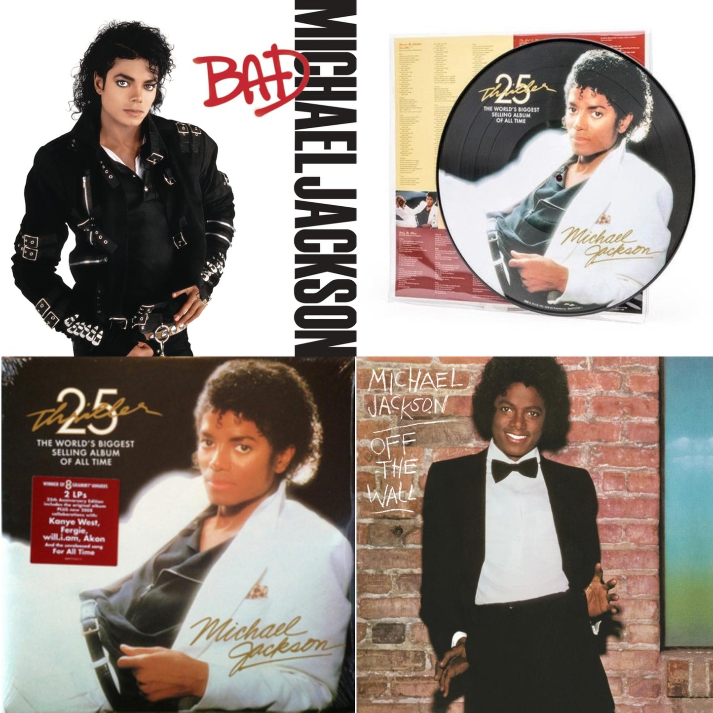 Thriller (25Th Anniversary Edition/2LP/180G/Gatefold) & Thriller (Picture Disc) & Bad (140G/Gatefold) & Off The Wall (140G/Gatefold)