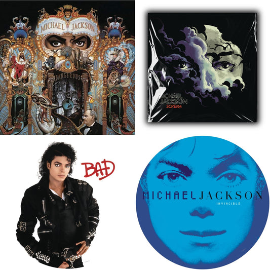 Bad (Picture Disc) & Invincible (2LP/Picture Disc) & Dangerous (180G/2LP) & Michael Jackson - Scream (2LP) (New LP Vinyl)