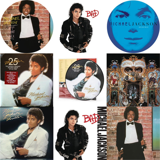 Michael Jackson - Off The Wall (Picture Disc) & Bad (Picture Disc) & Invincible (2LP/Picture Disc) & Thriller (25Th Anniversary Edition/2LP/180G/Gatefold) & Thriller (Picture Disc) & Dangerous (180G/2LP) & Thriller (140G/Gatefold) & Bad