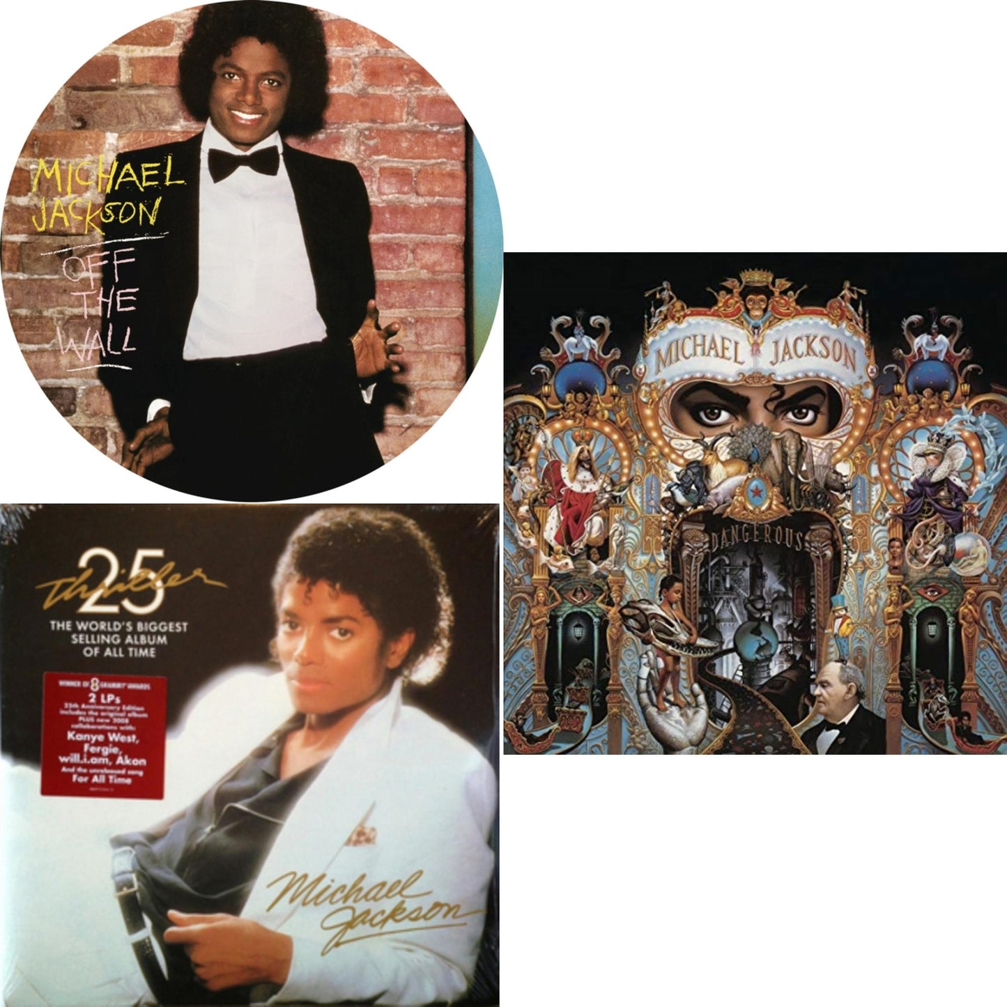 Off The Wall (Picture Disc) & Thriller (25Th Anniversary Edition/2LP/180G/Gatefold) & Dangerous (180G/2LP)