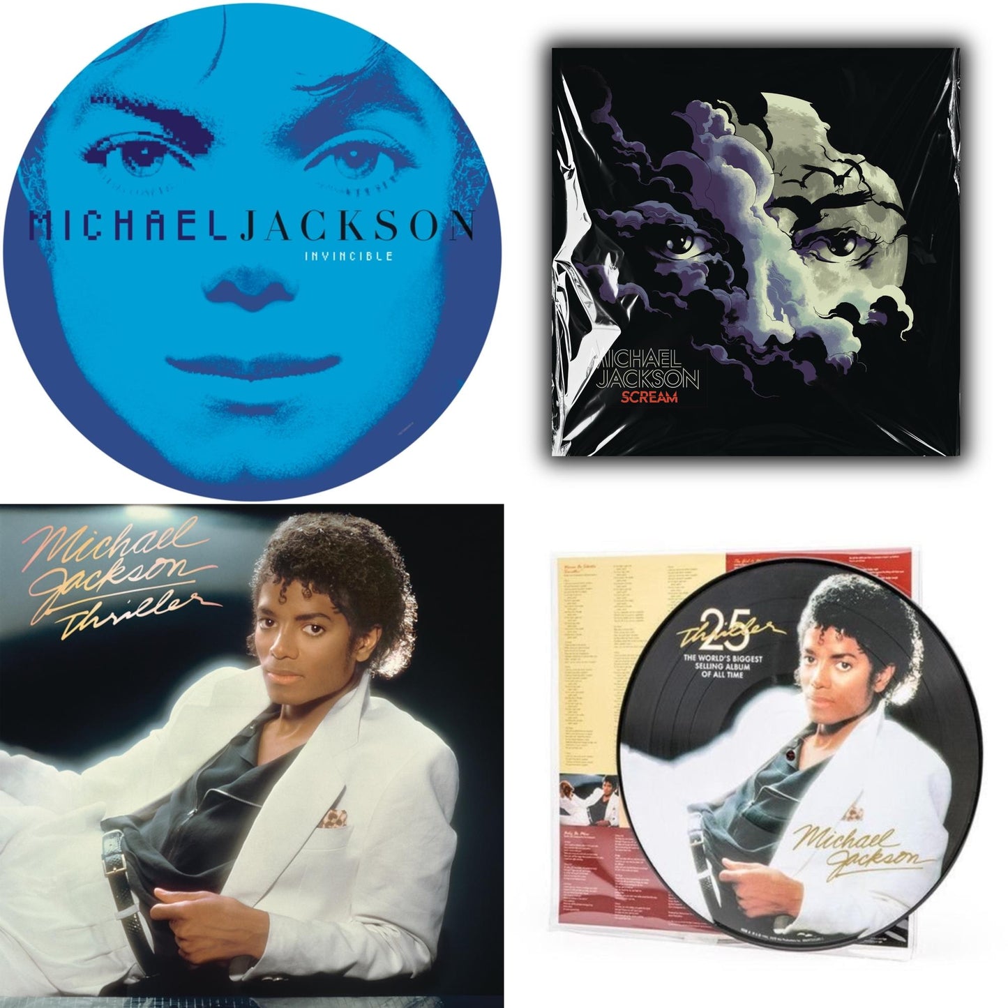 Invincible (2LP/Picture Disc) & Thriller (Picture Disc) & Thriller (140G/Gatefold) & Michael Jackson - Scream (2LP) (New LP Vinyl)