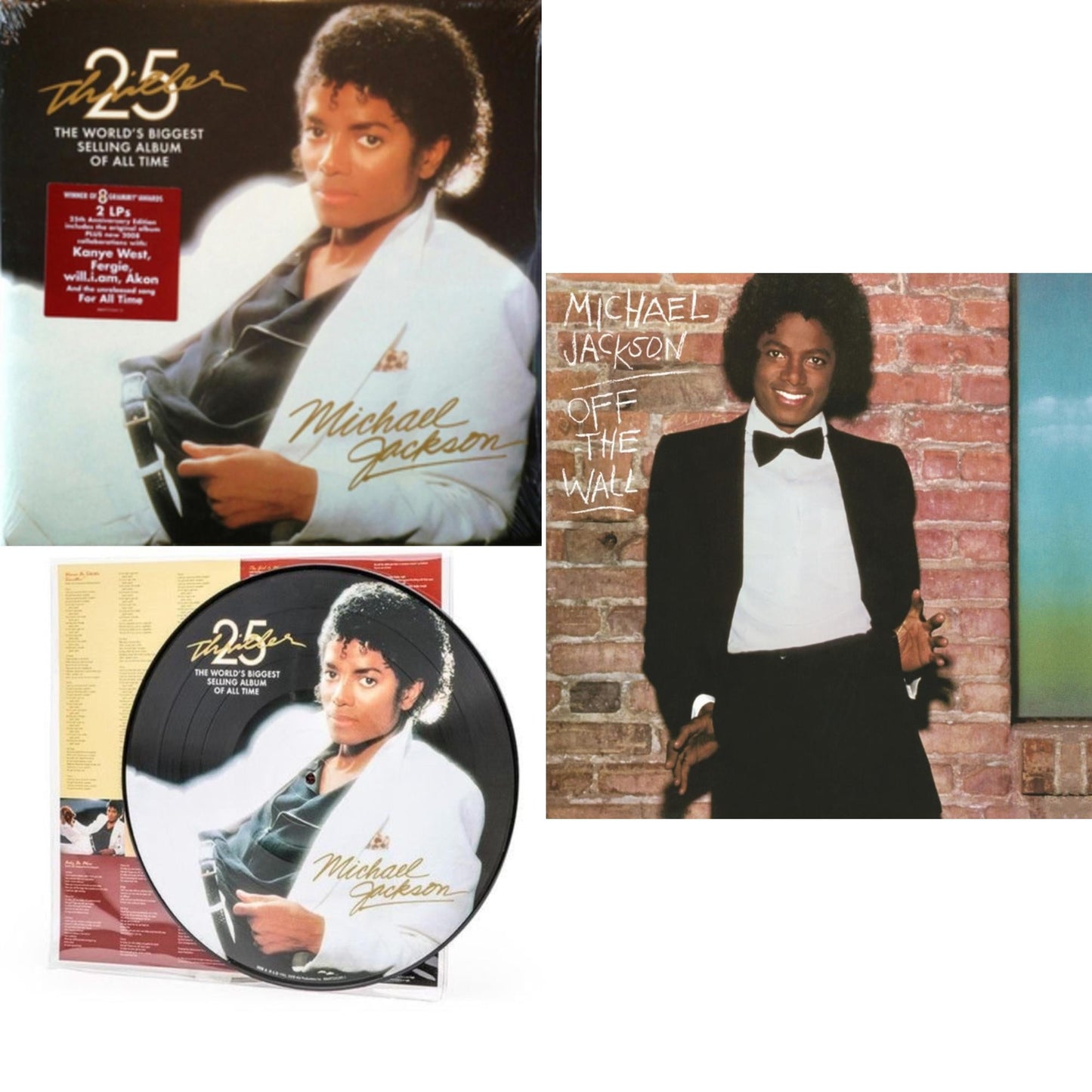 Thriller (25Th Anniversary Edition/2LP/180G/Gatefold) & Thriller (Picture Disc) & Off The Wall (140G/Gatefold)