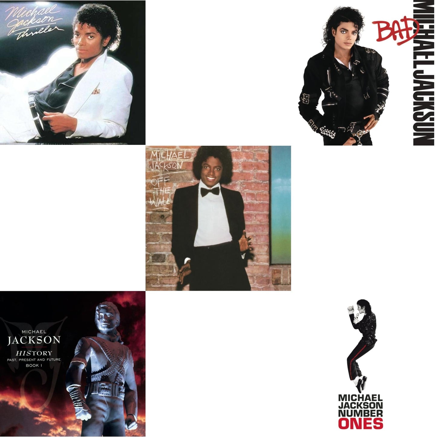 History: Past Present & Future Book 1 & Off The Wall & Bad & Number Ones & Thriller