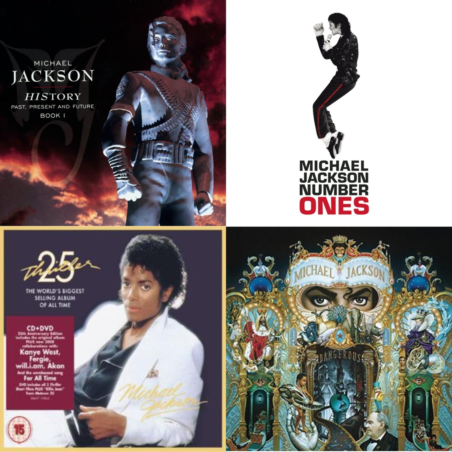 History: Past Present & Future Book 1 & Number Ones & Thriller (25Th Anniversary Legacy Edition) & Dangerous