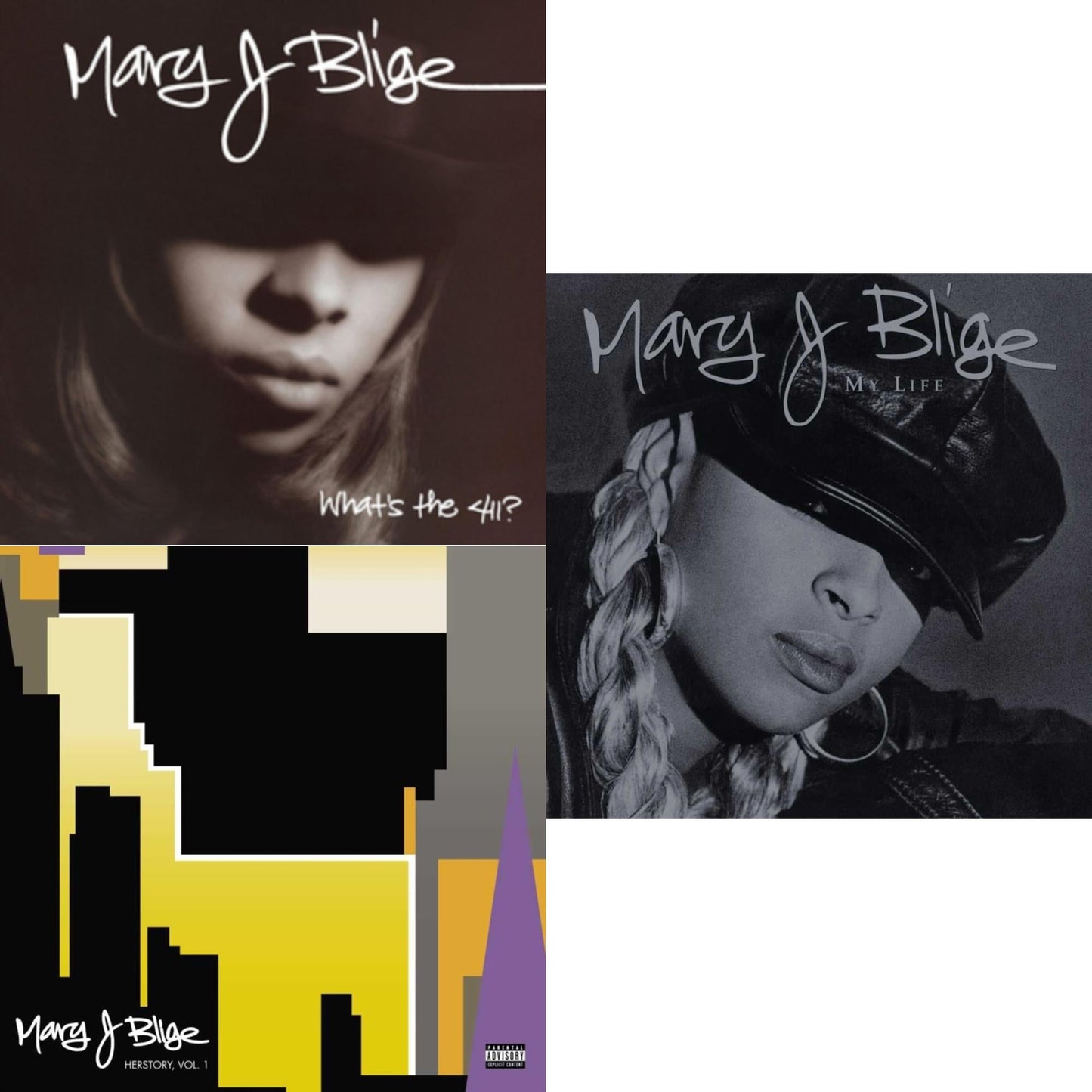 Mary J. Blige - My Life (2LP) & What's The 411 (2LP) & Herstory Vol. 1 (2 LP)