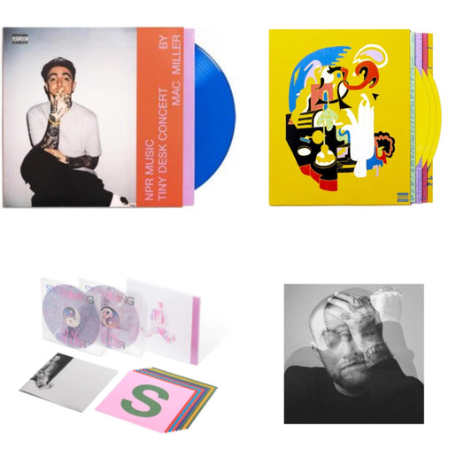 Mac Miller - Npr Music Tiny Desk Concert (Translucent Blue LP Vinyl/B-Side Etching/Insert) & Swimming (5 Year) (2LP/Milky Clear/Hot Pink/Sky Blue Marble Vinyl) & Faces (3LP/Yellow Vinyl) & Circles (2LP/Clear Vinyl)