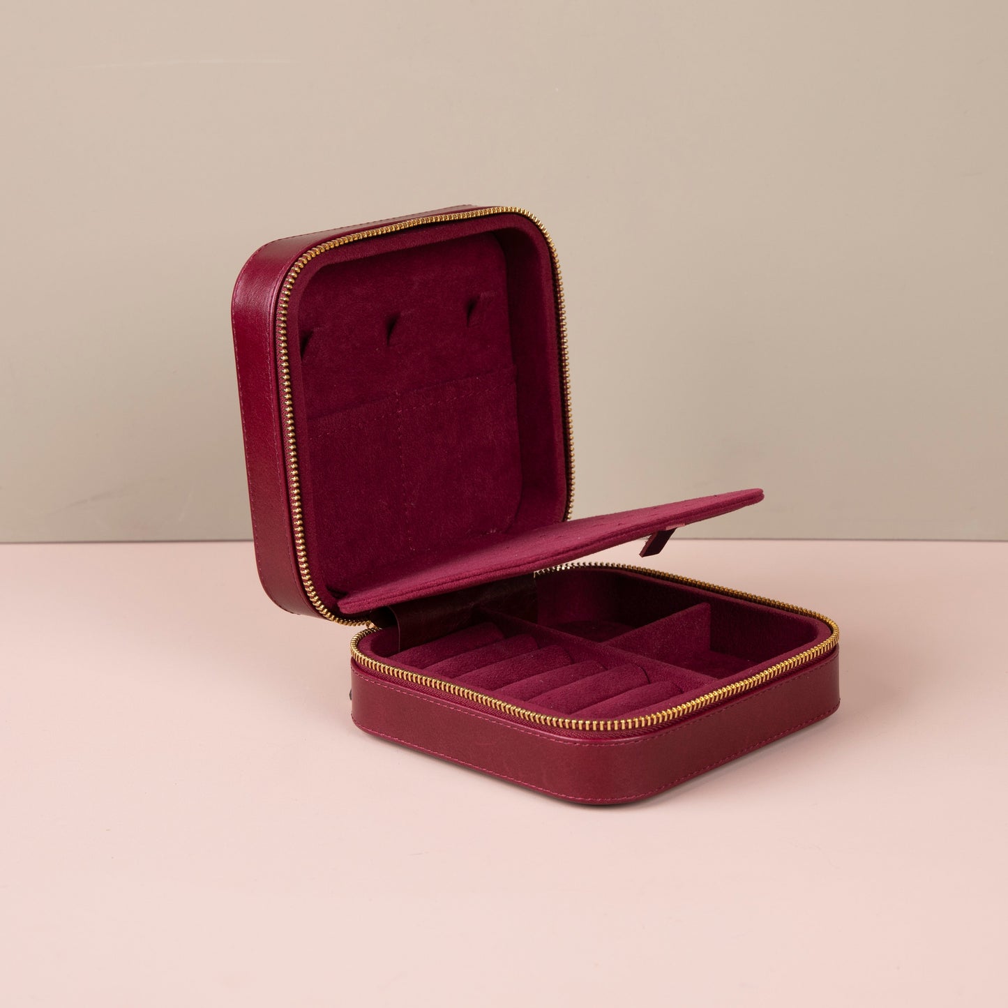 Luxury Travel Jewelry Box – Red - Palermo