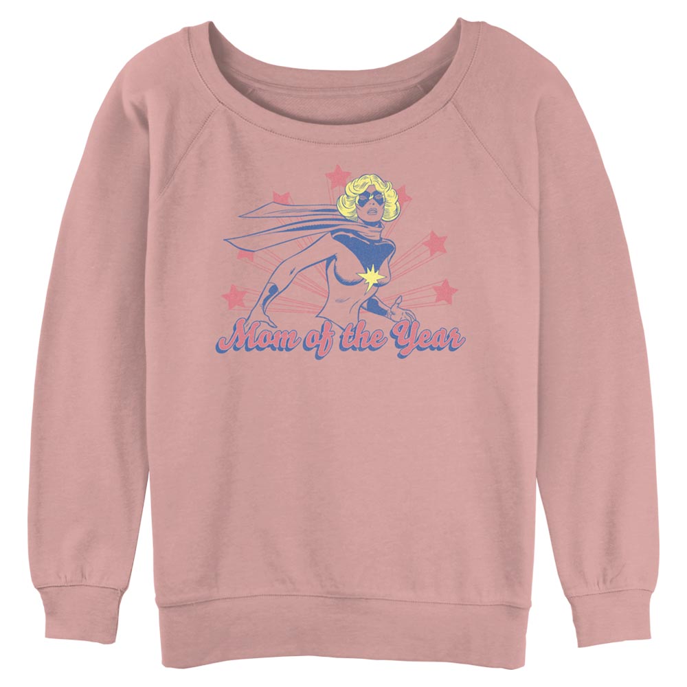 Marvel Mom of the Year Juniors  Raglan Pullover Sweatshirt