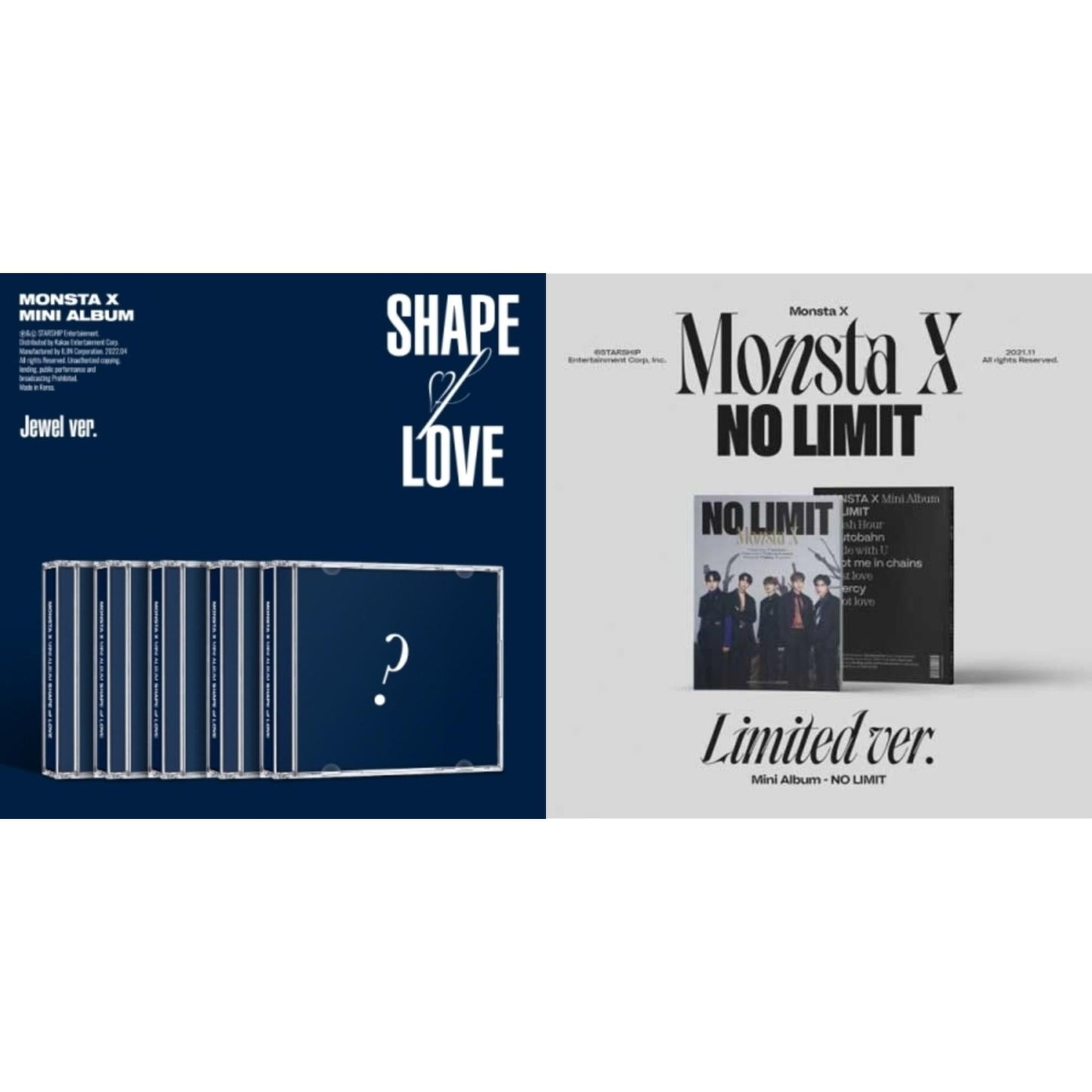 No Limit (Limited Ver.) & Shape Of Love (Jewel Ver.)