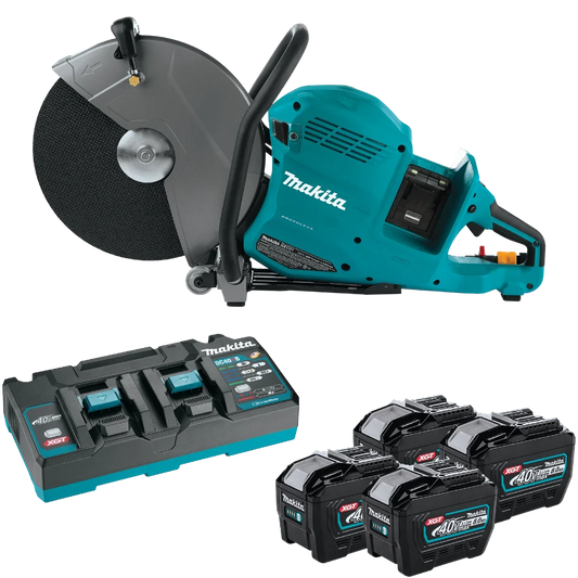 Makita GEC01PL4 80V max (40V max X2) XGT® Brushless 14" Power Cutter Kit with 4 Batteries, AFT®, Electric Brake (8.0Ah)
