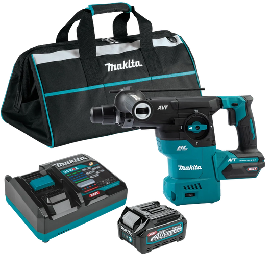 Makita GRH08M1 40V max XGT® Brushless Cordless 1‑3/16" SDS‑PLUS AVT® Rotary Hammer Kit, AFT®, AWS® Capable (4.0Ah)