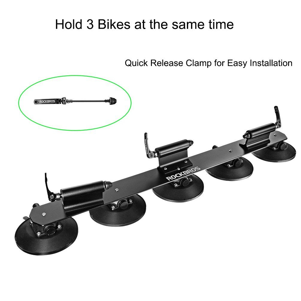 ROCKBROS Suction Cup Bike Rack for Car Roof Quick Release Sucker Mount