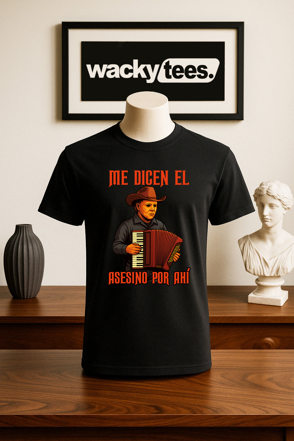 Me Dicen El Asesino Por Ahi Halloween Corrido Michael Myers Graphic Tee Shirt