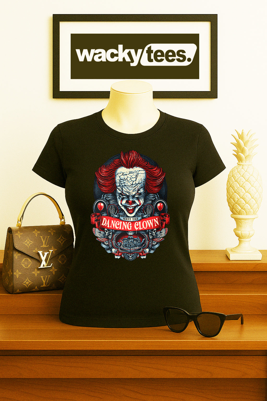 Meet The Dancing Clown Pennywise IT Horror Terror Halloween Graphic Tee Shirt
