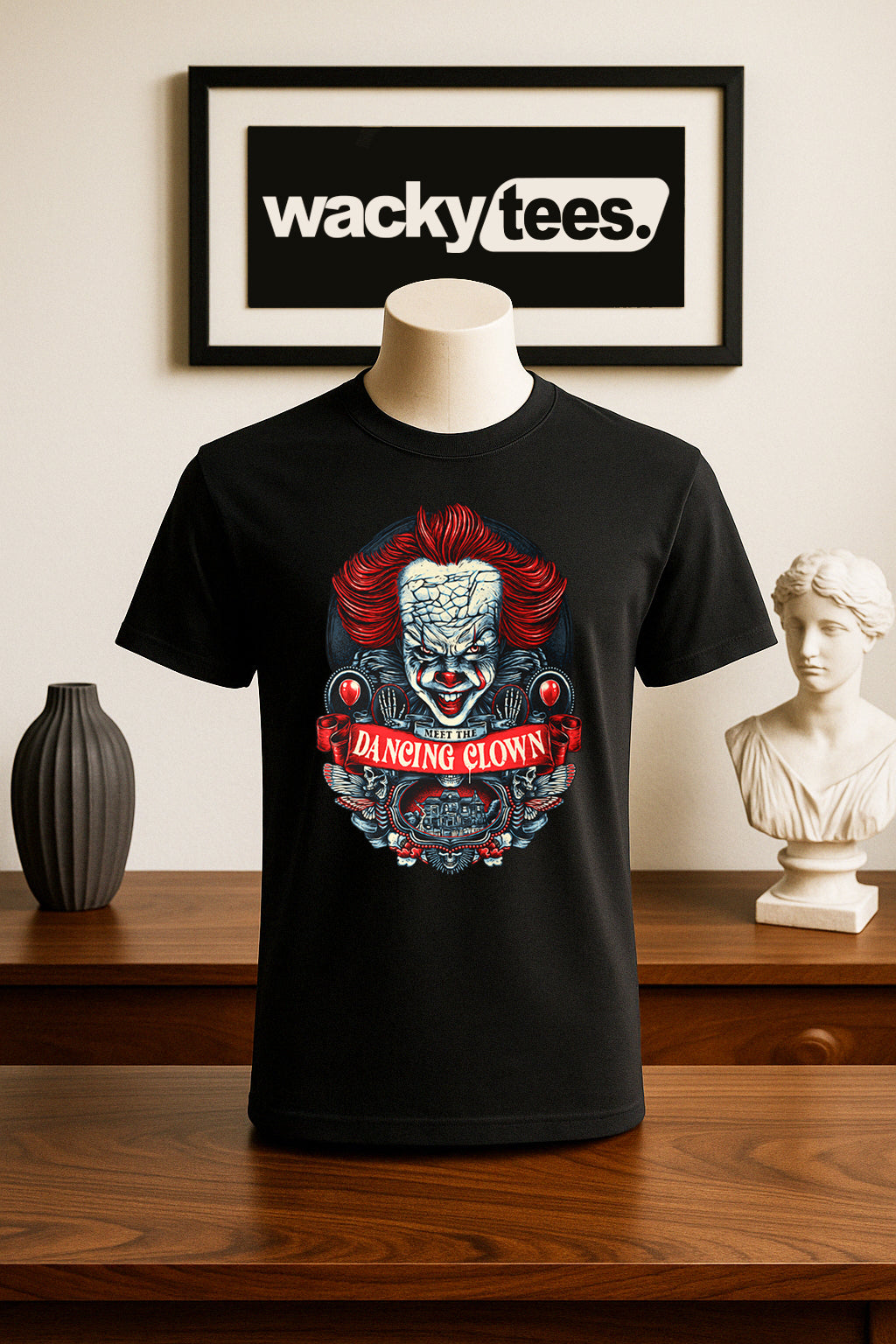 Meet The Dancing Clown Pennywise IT Horror Terror Halloween Graphic Tee Shirt