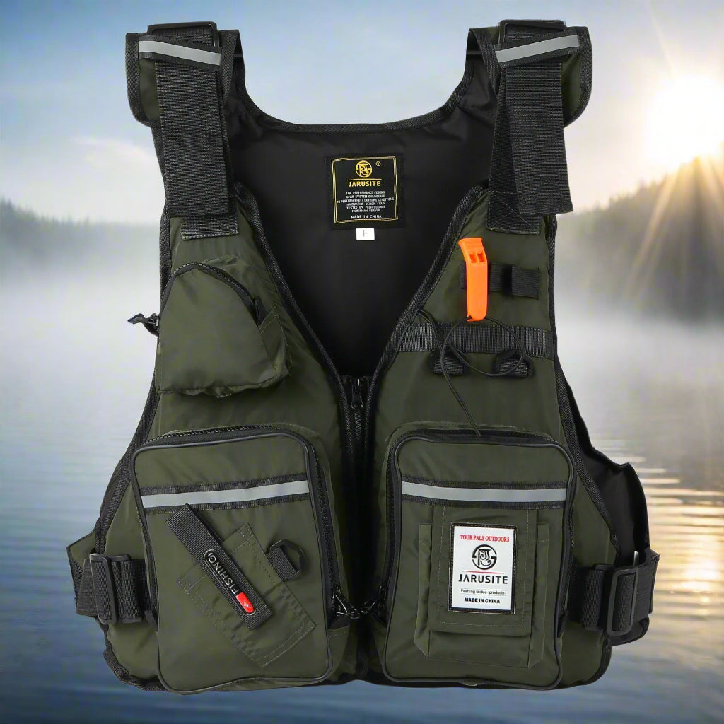 “DEADFLOAT 110” Tactical Life Vest – Pro-Grade Buoyancy Fishing Vest with Multi-Gear Pockets & Emergency Whistle for Men Who Refuse to Sink - Premium vest from dsers - Just $72.99! Shop now at Lizard Vigilante