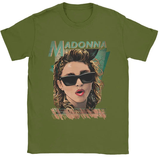 Men Women's Madonna Singer Vintage Music Pop Albums T-Shirt Merch Novelty Pure Cotton T Shirt Top Tee Clothes Graphic Printing - Premium  from Lizard Vigilante - Just $20.99! Shop now at Lizard Vigilante