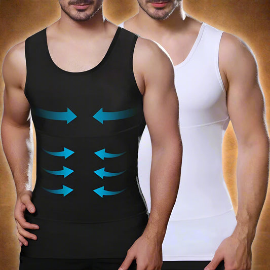 Men's Compression Shirts Tank Tops Undershirts Mens Slimming Body Shaper Vest Sleeveless Abdomen Slim Vest Fitness Workout - Premium  from Lizard Vigilante - Just $14.99! Shop now at Lizard Vigilante