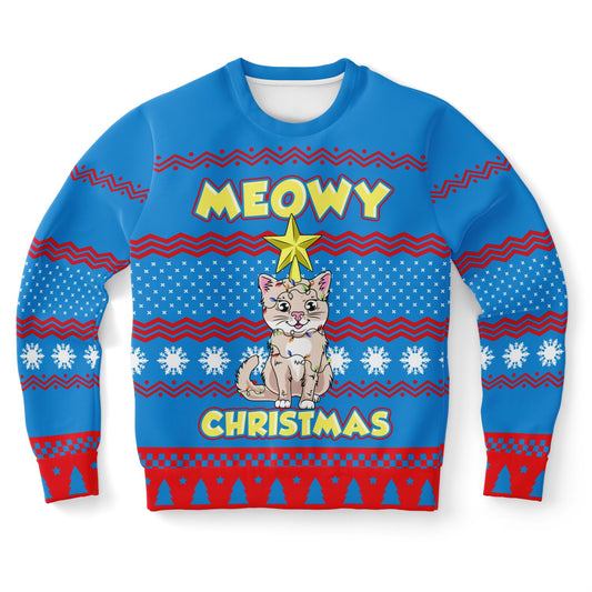 Meowy Christmas Cat Christmas Sweatshirt