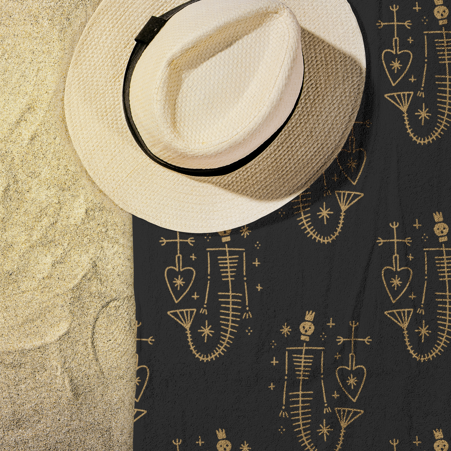 Mermaid Skeleton Bath and Beach Towel