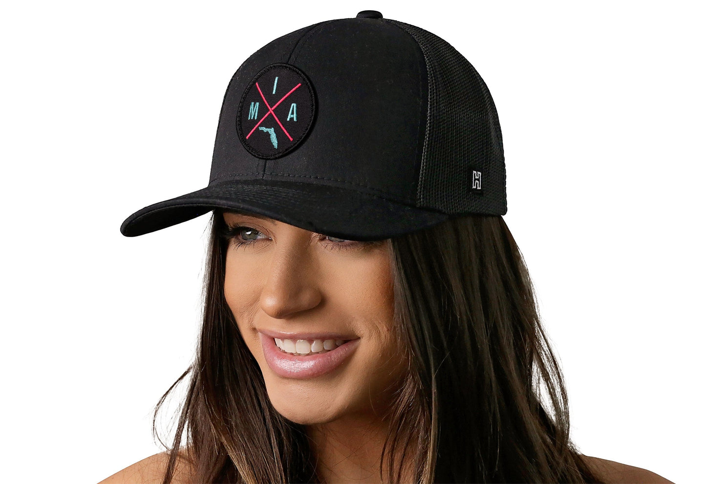 Miami Trucker Hat  |  Black MIA X Snapback