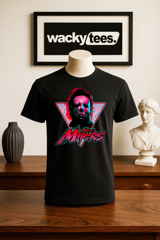 Michael Myers 80s style Horror Terror Halloween Graphic Tee Shirt