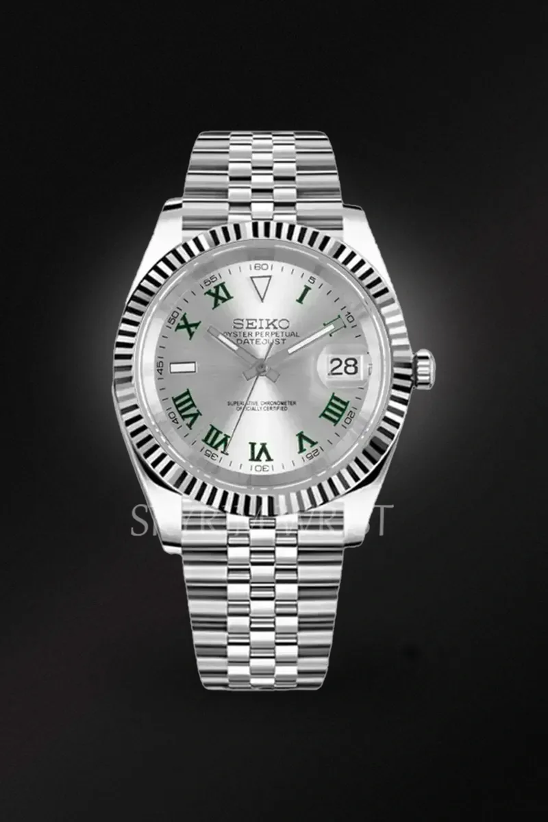 Mod Datejust Wimbledon Silver