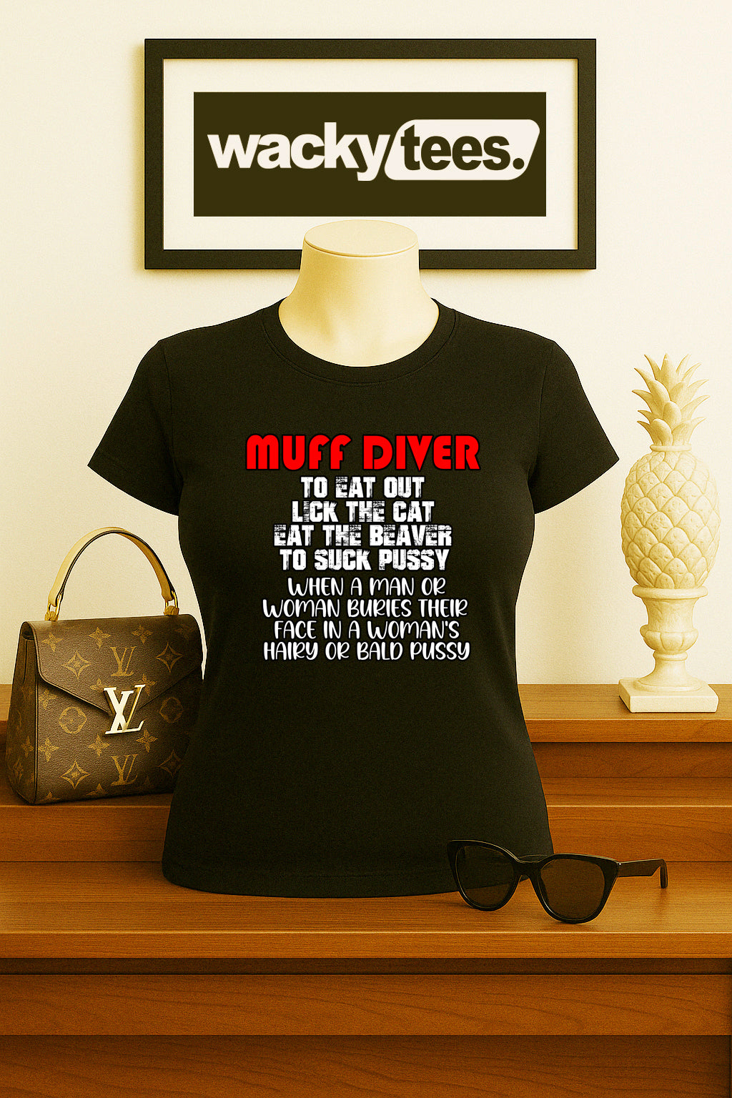 Muff Diver Description Definition Funny Adult Humor Graphic Tee Shirt