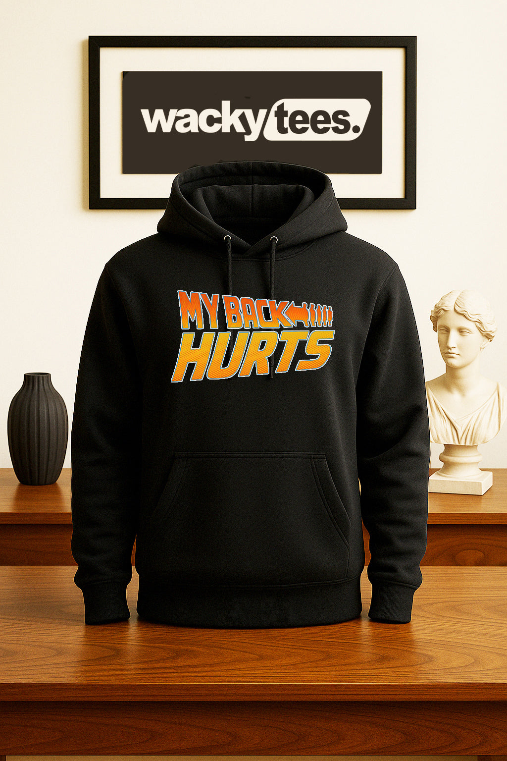 My Back Hurts Funny 80s Back to the Future Style Graphic Tee Shirt
