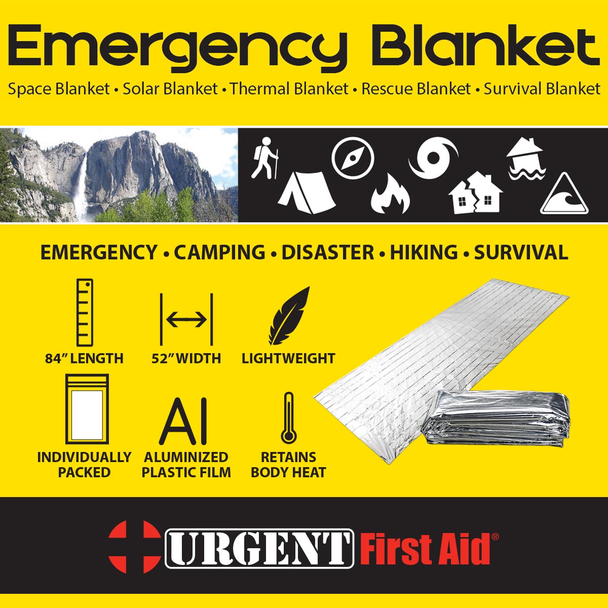 Emergency Mylar Blanket | Lightweight Thermal Survival Space Blanket