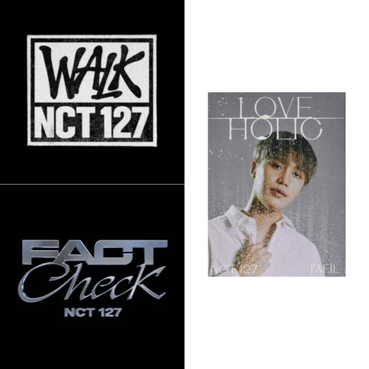 Nct 127 - Loveholic: Taeil Ver. (Limited/Trading Card Type B) & Walk - The 6Th Album (Photobook A Ver.) & Fact Check Vol.5 (Photobook Ver.) - CD Bundle