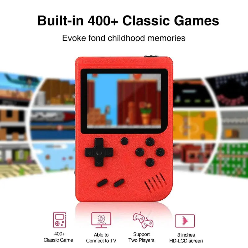 NEW Portable Retro Mini Video Game Console 8-Bit Handheld Game Player Built-in 400 games AV Out Game Console Gameboy videojuego - Premium  from Lizard Vigilante - Just $3.99! Shop now at Lizard Vigilante