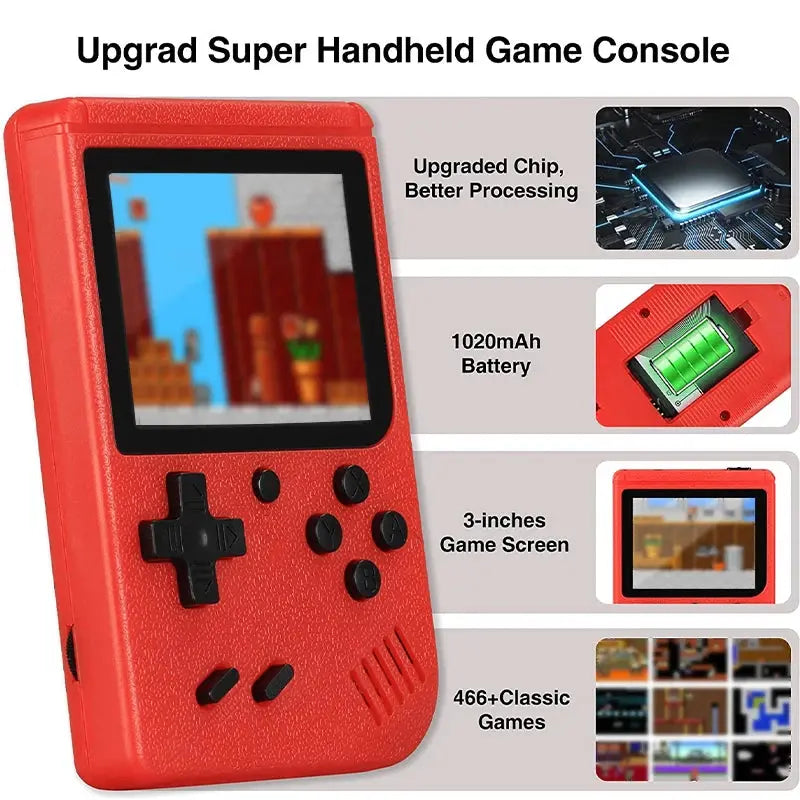 NEW Portable Retro Mini Video Game Console 8-Bit Handheld Game Player Built-in 400 games AV Out Game Console Gameboy videojuego - Premium  from Lizard Vigilante - Just $3.99! Shop now at Lizard Vigilante