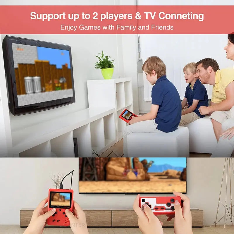 NEW Portable Retro Mini Video Game Console 8-Bit Handheld Game Player Built-in 400 games AV Out Game Console Gameboy videojuego - Premium  from Lizard Vigilante - Just $3.99! Shop now at Lizard Vigilante