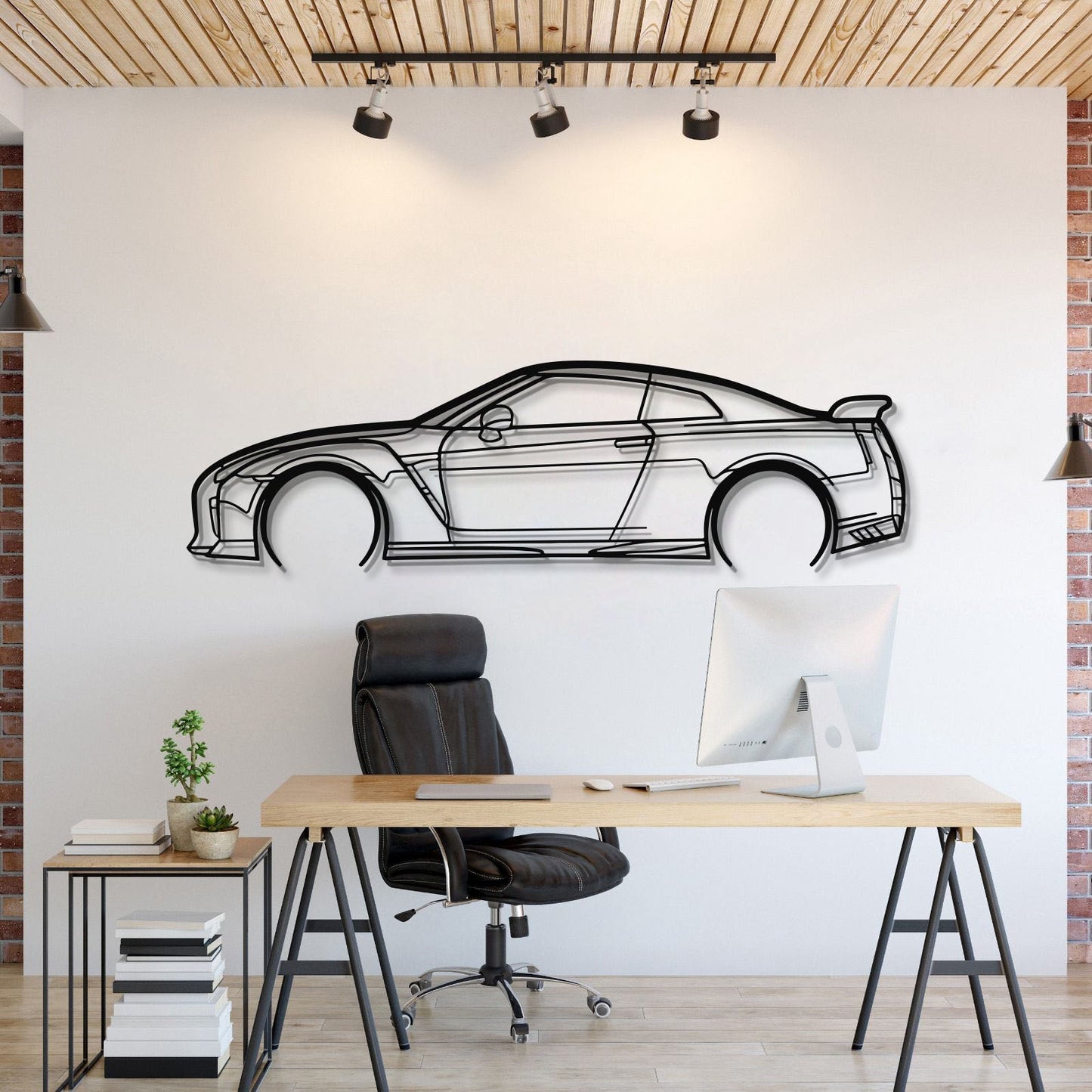 GT-R R35 Detailed Metal Car Wall Art - MT0989