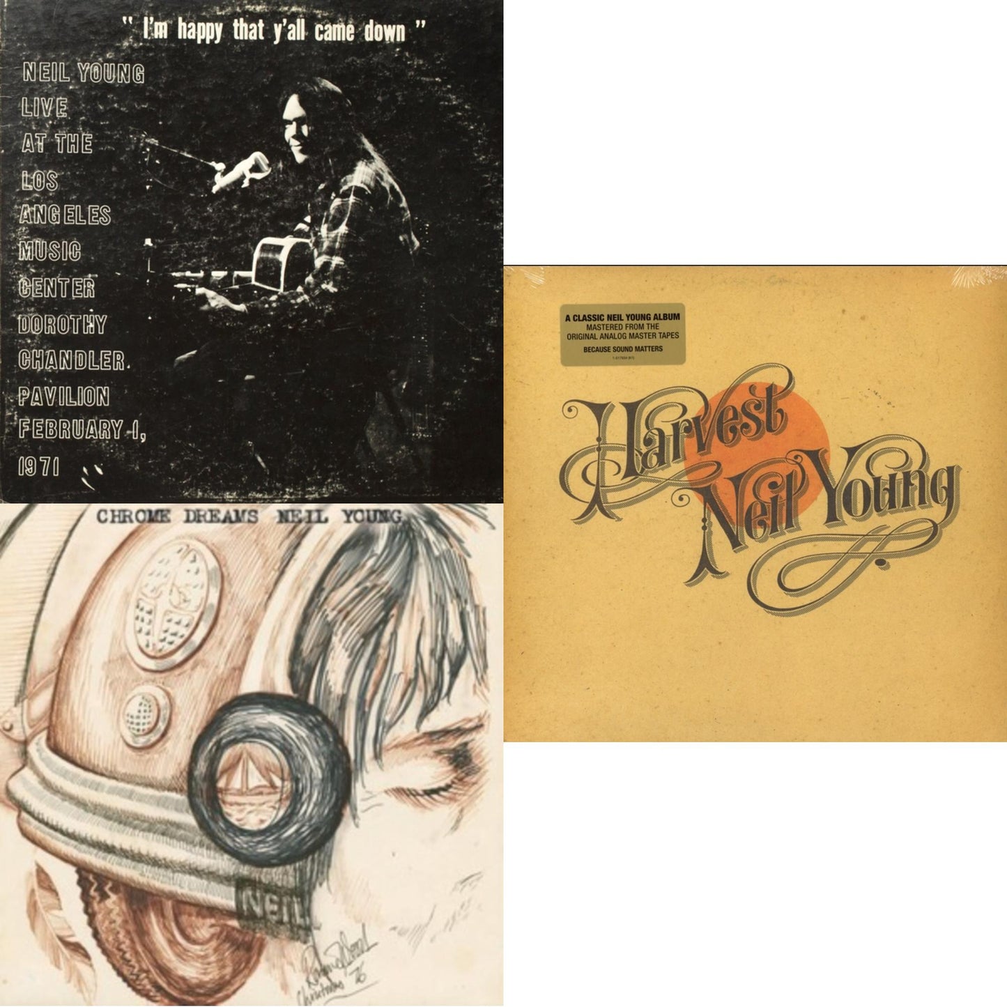 Neil Young - Chrome Dreams (2LP) & Dorothy Chandler Pavilion 1971 & Harvest