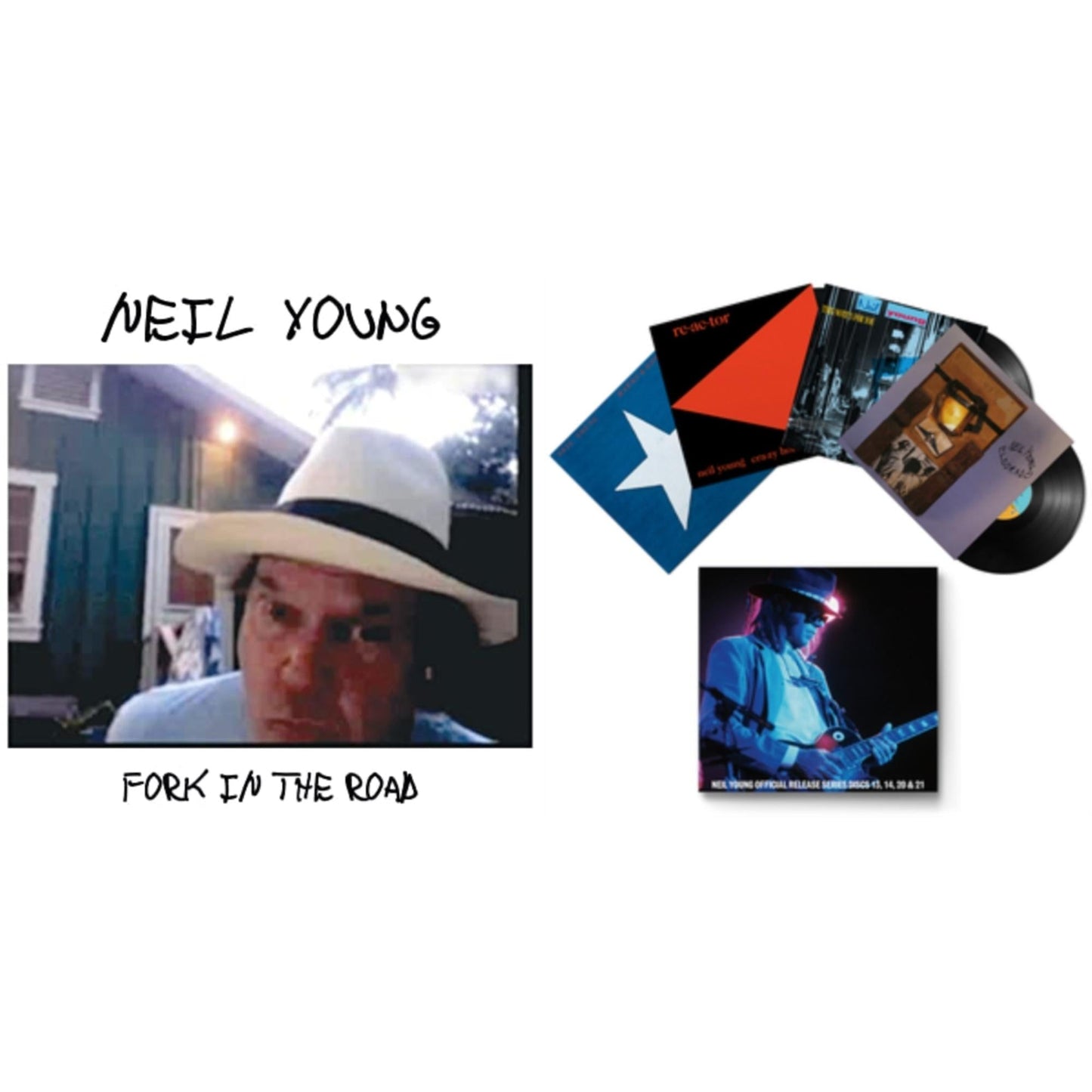 Neil Young - Official Release Series Discs 13, 14, 20 & 21 & Fork In The Road (140G) - LP Vinyl Bundle